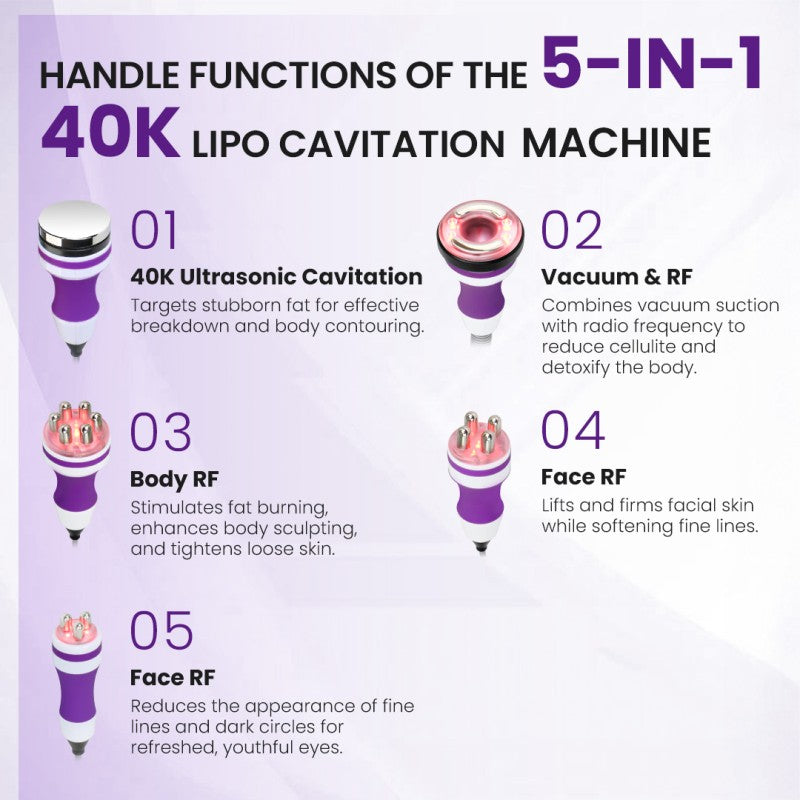 Mychway 5 in 1 Cavitation Machine Unosetion 40K Cavitation Machine