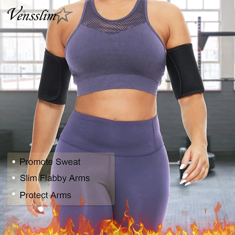 Vensslim 1 Pair Arm Trimmers Sauna Wrap Women Arms Sweat Hot Neoprene Bands Workout Slimming Fat Burner Trimmer Belt Corset