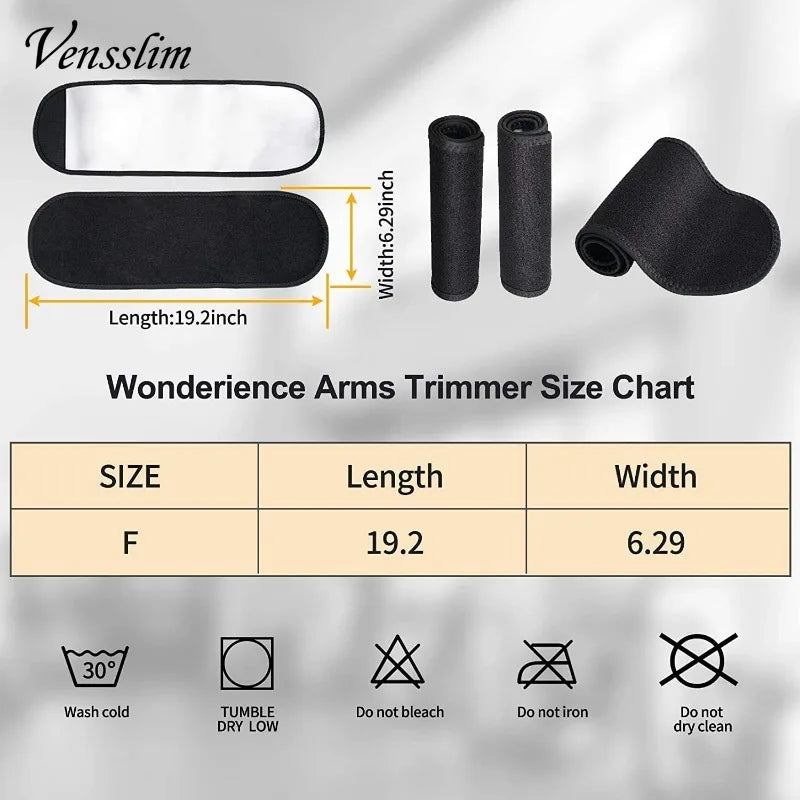 Vensslim 1 Pair Arm Trimmers Sauna Wrap Women Arms Sweat Hot Neoprene Bands Workout Slimming Fat Burner Trimmer Belt Corset