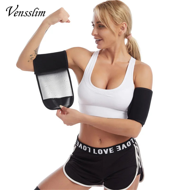Vensslim 1 Pair Arm Trimmers Sauna Wrap Women Arms Sweat Hot Neoprene Bands Workout Slimming Fat Burner Trimmer Belt Corset
