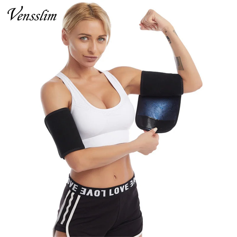 Vensslim 1 Pair Arm Trimmers Sauna Wrap Women Arms Sweat Hot Neoprene Bands Workout Slimming Fat Burner Trimmer Belt Corset