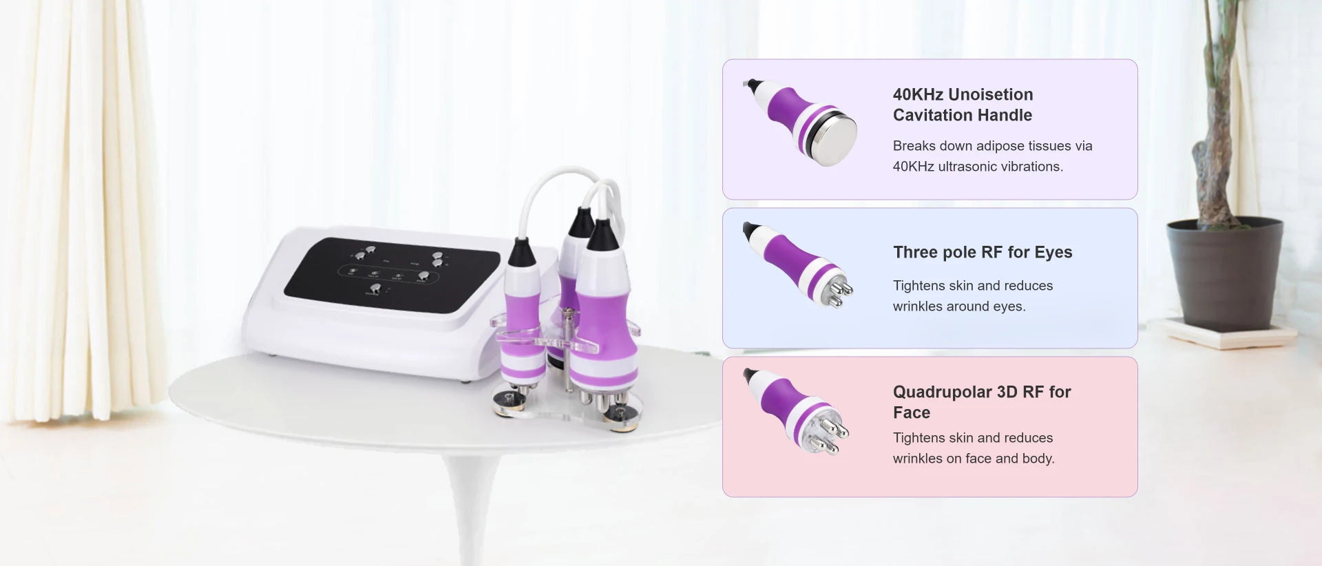 UNOISETION 3 in 1 Cavitation Machine for Home Use